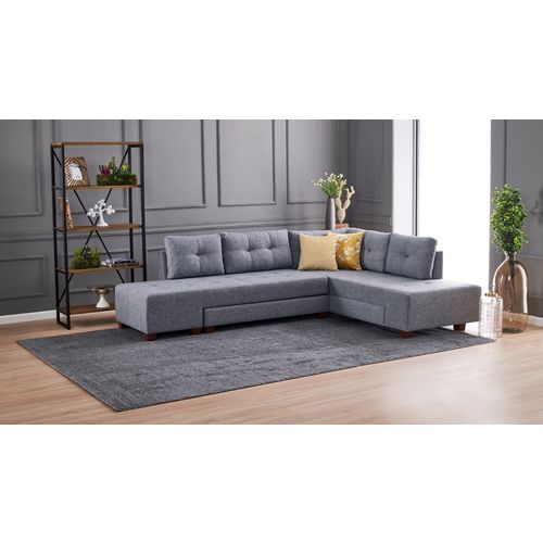 Atelier Del Sofa Manama Ugao Sofa Krevet Desno - Siva Ugao Sofa-Krevet slika 1