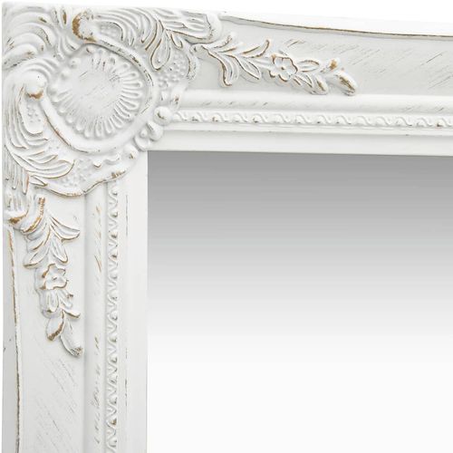 Zidno ogledalo u baroknom stilu 50 x 50 cm bijelo slika 7