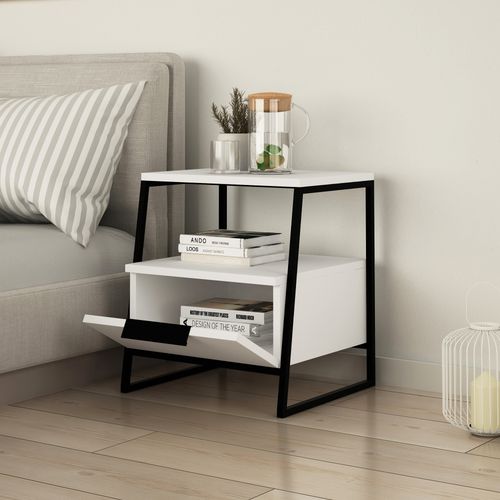 Pal - White White Nightstand slika 2