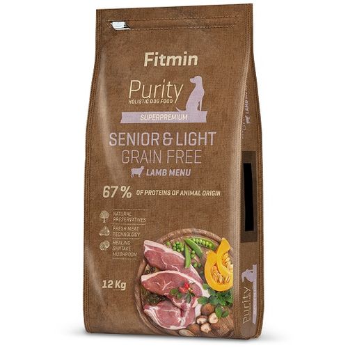 Fitmin Dog Purity Grain Free Senior & Light Jagnjetina, hrana za pse 12kg slika 1