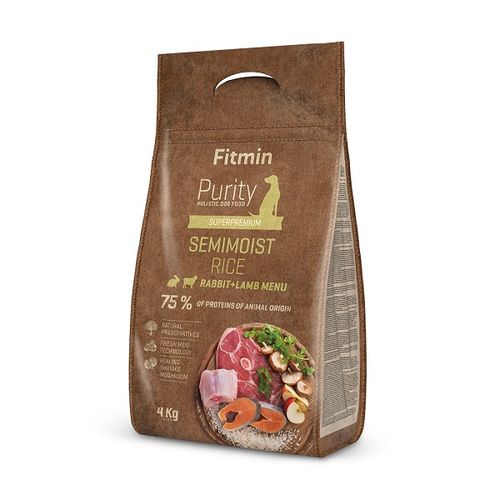 Fitmin Dog Purity Poluvlažna Hrana Zečetina & Jagnjetina sa Pirinčem, hrana za pse 4kg slika 1