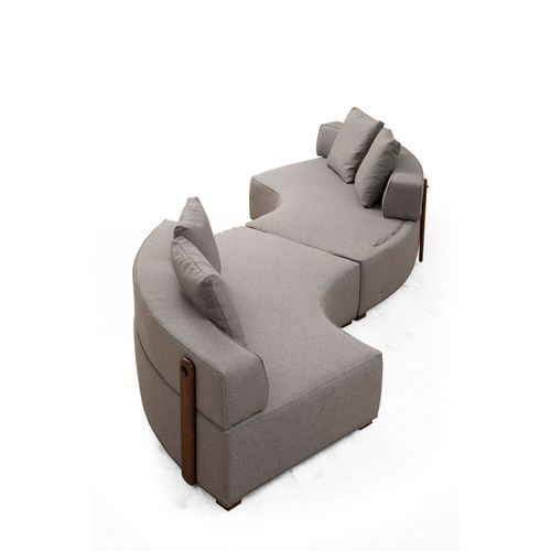 Atelier Del Sofa Kutna garnitura GONDOL-5, siva, Gondol-5 (CHL-SAĞ-CHL-SAĞ) - Grey slika 3