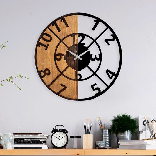 Wallity Ukrasni drveni zidni sat, Wooden Clock - 57 slika 1