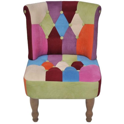 Francuske stolice od tkanine 2 kom patchwork dizajn slika 4
