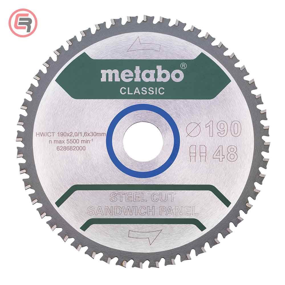 Metabo List Kružne Pile Za Metal 190×2,0/1,6×30 / Z=48 Steel Cut / Sandwich Panel Classic – 628682000 slika 1
