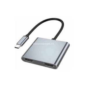 Adapter-konvertor TIP C na 2xHDMI 4K+USB 3.0+TIP C