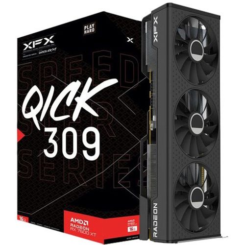 XFX SPEEDSTER QICK309 RADEON RX 7600XT QICK Gaming Graphics Card with 16GB GDDR6 HDMI 3xDP, AMD RDNA™ 2 slika 1