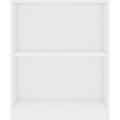 Polica za knjige sjajna bijela 60x24x74,5 cm konstruirano drvo slika 4
