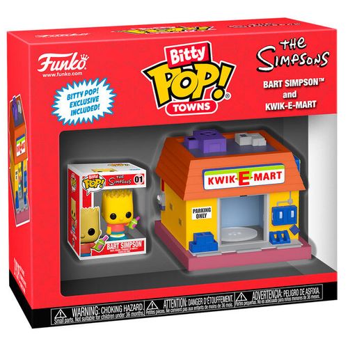 Bitty POP figure Town Simpsons Bart Simpsons and Kwik-E-Mart slika 1