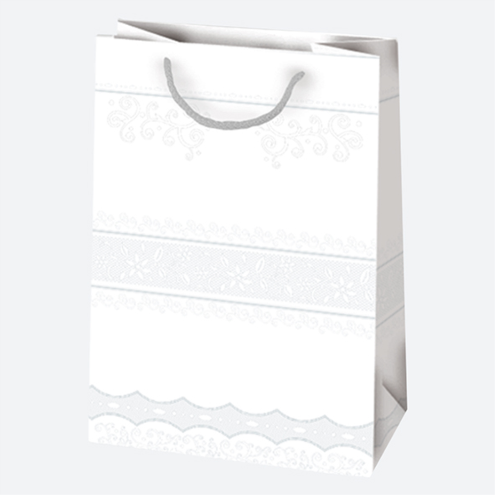 T5BOG34 Ukrasna vrećica - Bijela sa motivom 23x32x11cm, Više dezena slika 4