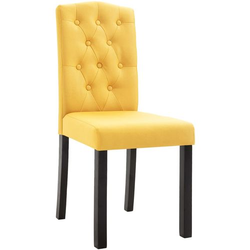 Blagovaonske stolice od tkanine 2 kom žute slika 4