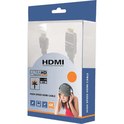 ZED electronic HDMI kabel, 1.8 met, ver. 1.4, 4K, 3D, HEC, HDCP, ARC - HDMI2/1.8 slika 1