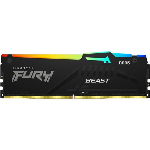 KINGSTON DIMM DDR5 16GB 5600MT/s KF556C40BBA-16 Fury Beast Black RGB XMP slika 1