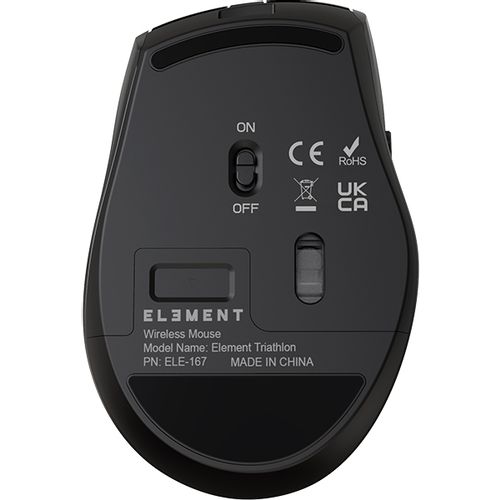 Element miš Triathlon, bežična + Bluetooth / punjiva (crna) slika 5