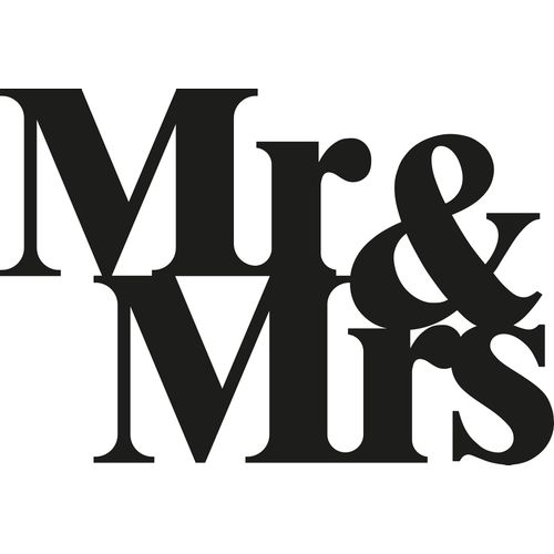 Mr & Mrs Black Decorative Metal Wall Accessory slika 2