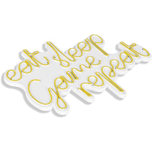 Wallity Ukrasna plastična LED rasvjeta, eat sleep game repeat - Yellow slika 5