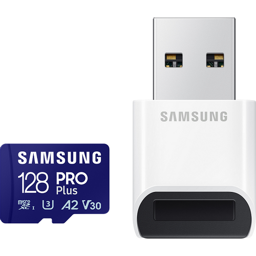 MicroSD MB-MD128SB/WW 128GB, PRO Plus, SDXC, UHS-I U3 V30 A2, Read up to 180MB/s, Write up to 130 MB/s, for 4K and FullHD video recording, w/USB Card Reader slika 2