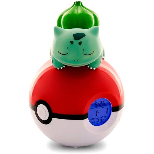 Pokemon Bullbasaur Pokeball lamp alarm clock slika 1