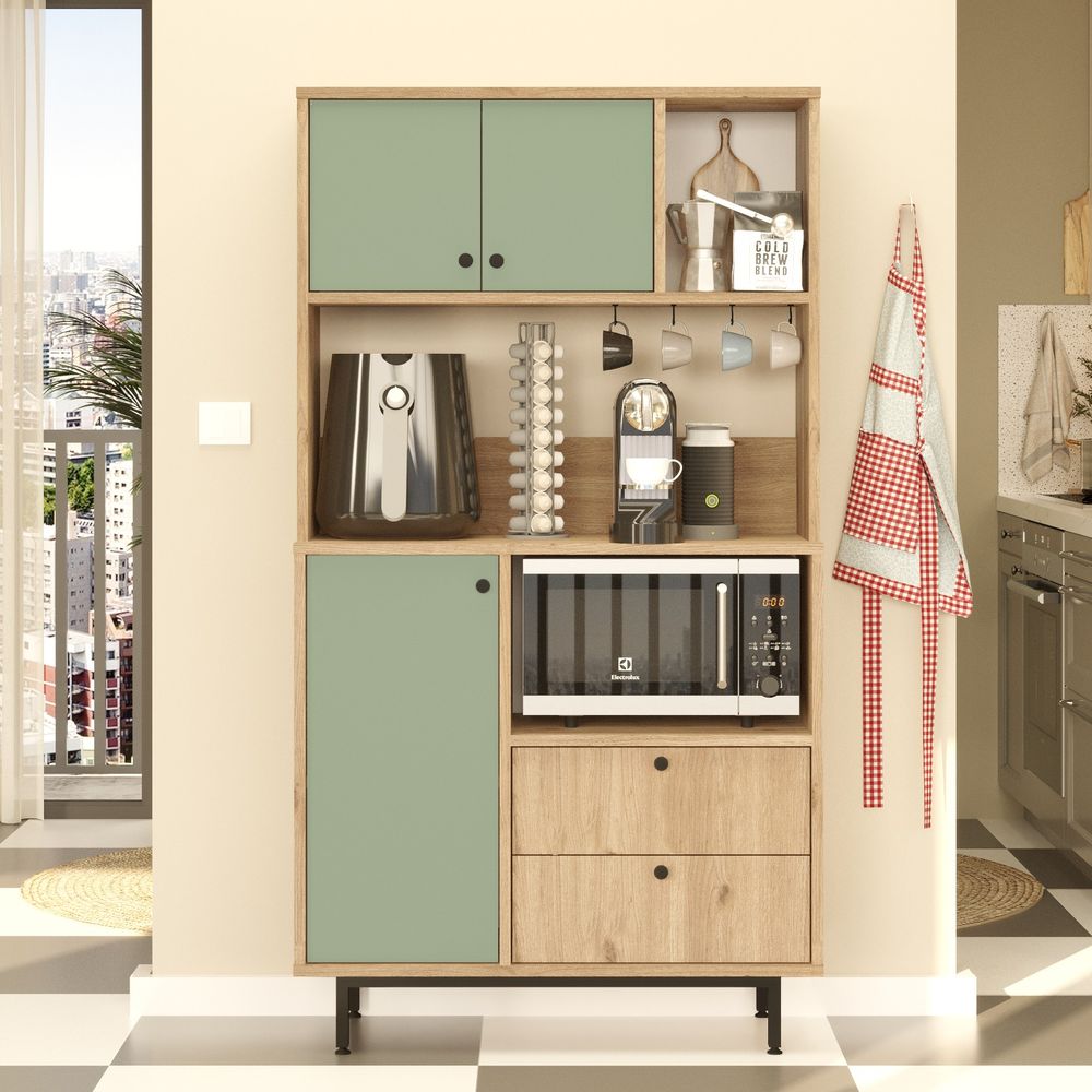 Višenamjenski ormar RE3-SY Oak Green slika 1
