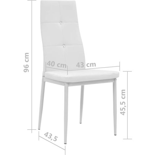 Blagovaonske stolice od umjetne kože 4 kom bijele slika 23