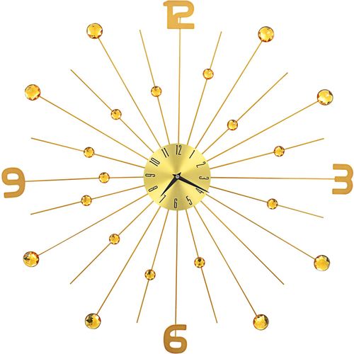 Zidni sat metalni 70 cm zlatni slika 2