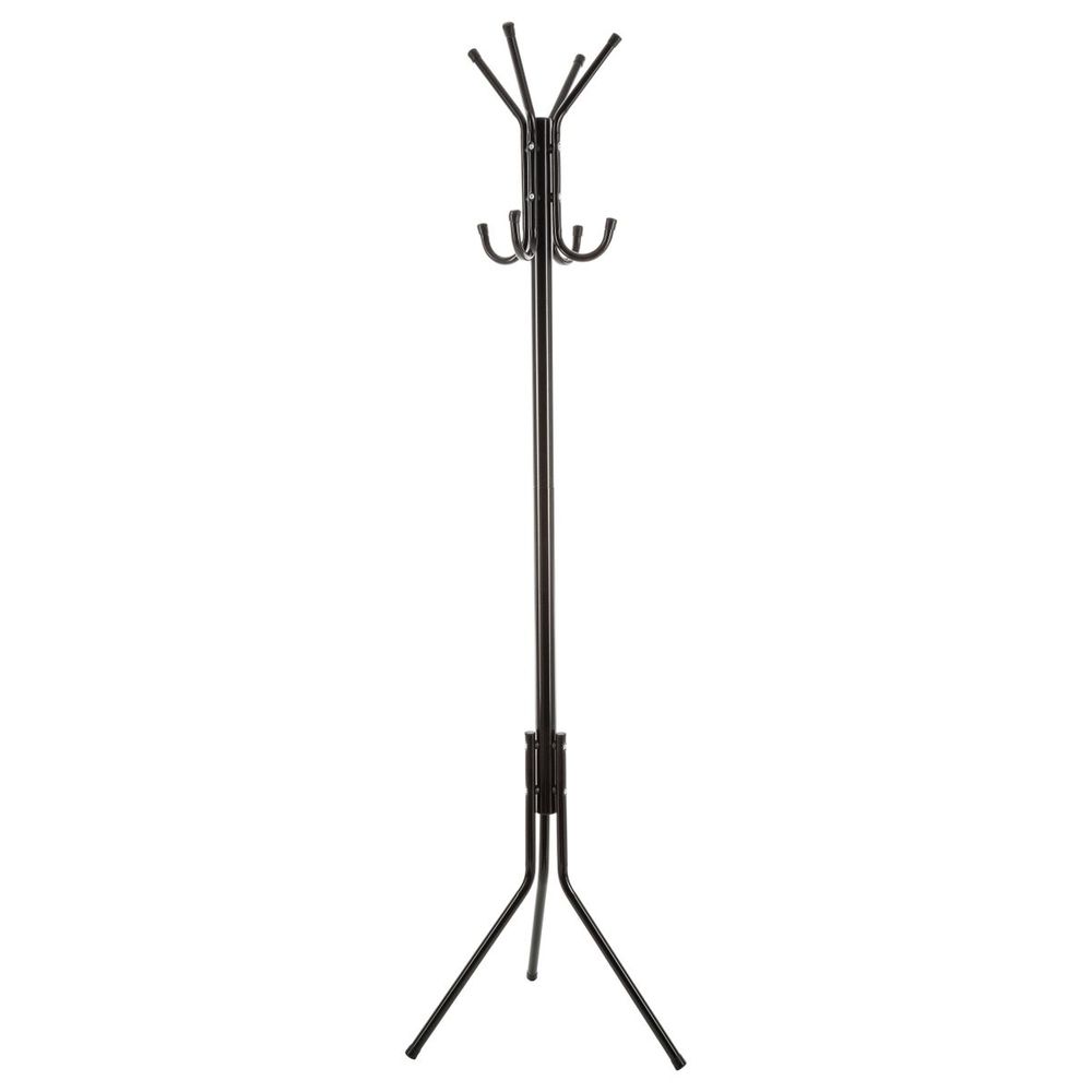 Five stalak vješalica za odjeću 6 kukica 51.5x44x171cm metal crni slika 1