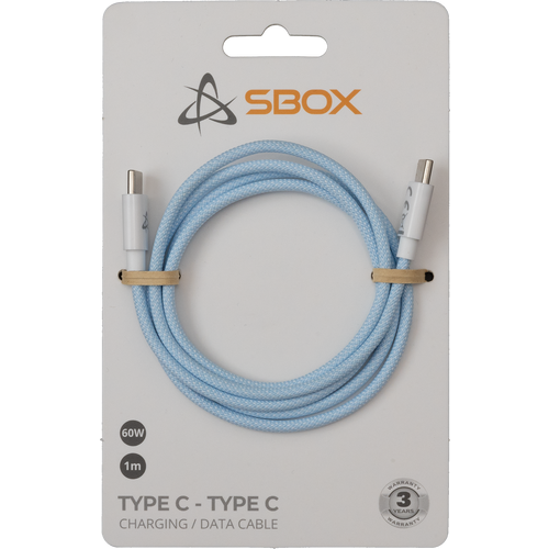 Sbox KABEL USB 3.0 TYPE C -> USB 3.0 TYPE C M/M 1M Plavi - 60W slika 1
