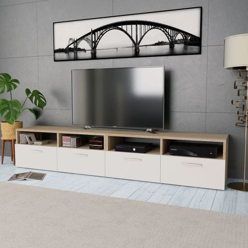 TV ormarići od iverice 2 kom 95 x 35 x 36 cm boja hrasta i bijela slika 35