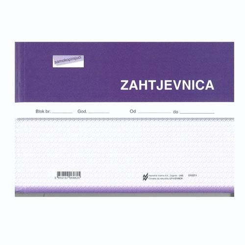 I-27/NCR ZAHTJEVNICA; Blok 2 x 50 listova, 21 x 14,8 cm slika 2