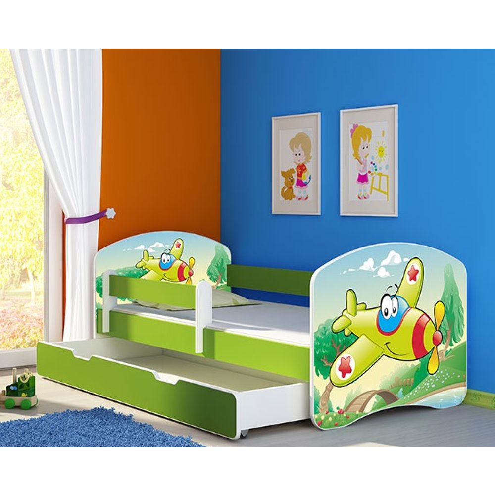 ACMA Dječiji krevet Acma II sa ladicom Green - 160x80cm - Dezen 29 slika 1