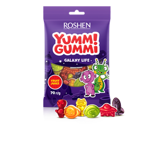 Roshen Yummi Gummi gumeni bomboni galaxy life 70g