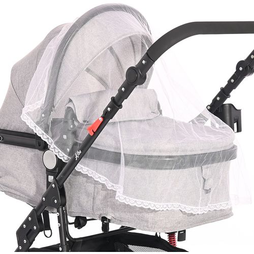 LORELLI ALBA CLASSIC Kolica 3u1 Grey: Košara + Autosjedalica + Zimska Navlaka (0mj+) - (do 15kg/96cm) slika 11