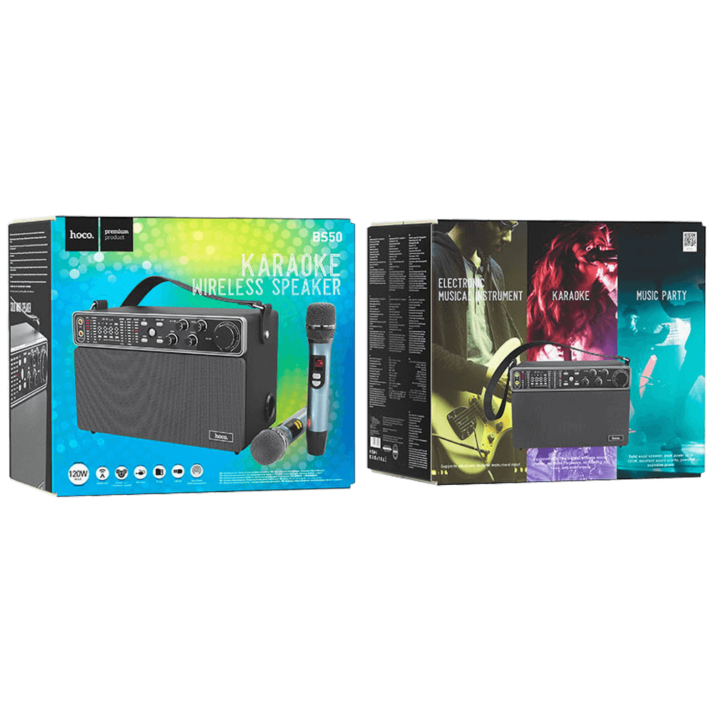 hoco. Zvučnik bežični sa mikrofonom, Bluetooth, 60W, KARAOKE - BS50 Chanter slika 2