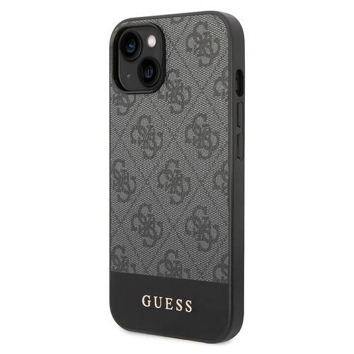 Maska Guess Hc PC/TPU 4G Pu Bottom Stripe za iPhone 15 6.1 siva (GUHCP15SG4GLGR) slika 1