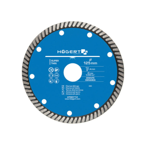 Högert  Rezna dijamantna ploča za keramiku/granit, super tanka 1.4mm, 125 mm