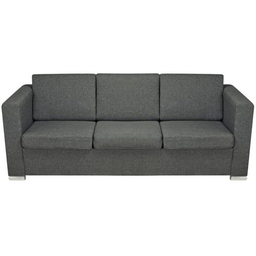 Dvodijelni set sofa od tkanina tamnosivi slika 55