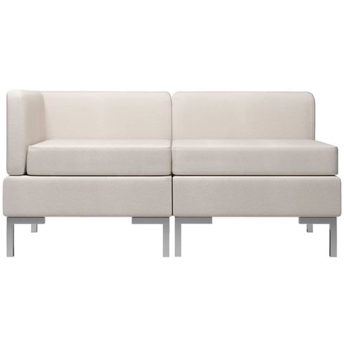 2-dijelni set sofa od tkanine krem slika 33