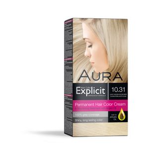 AURA Explicit farba za kosu 10.31 Zlatno Pepeljasto Plava