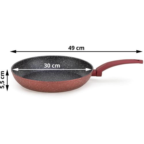 Tava za palačinke Rosmarino Lava Stone Grape - 25 cm burgundy MC 30cm slika 4