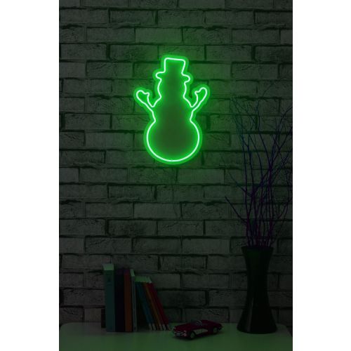 Wallity Ukrasna plastična LED rasvjeta, Snowman - Green slika 11