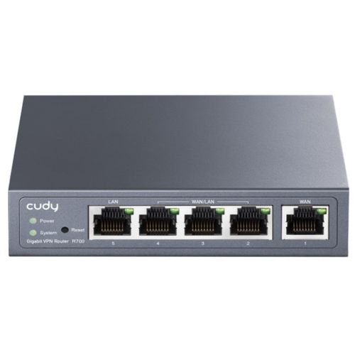 Cudy R700 Gigabit Multi-WAN VPN Router, 1Gbit WAN, 3Gibt LAN/WAN, 1Gbit LAN, 128MB DDR, 16MB NOR Fl slika 4