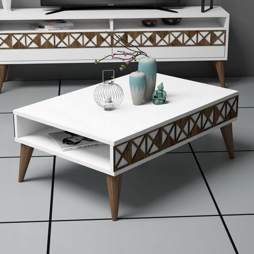 Line - White White Coffee Table slika 1