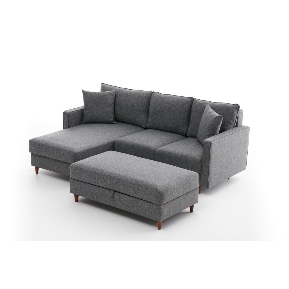 Eva Left - Grey Ugao Sofa u Boji Sive slika 6