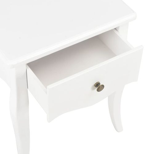 280005 Nightstand White 40x30x50 cm Solid Pine Wood slika 43