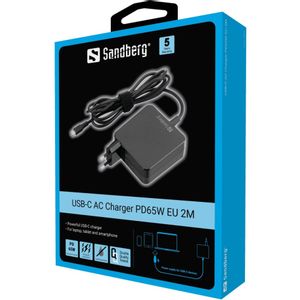 Sandberg USB-C punjač PD65W EU s kabelom od 2M