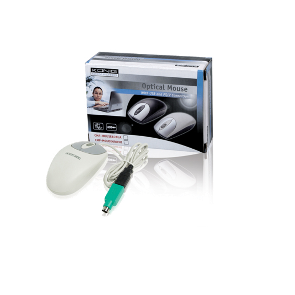 Konig Miš optički CMP-MOUSE 60WHI slika 1