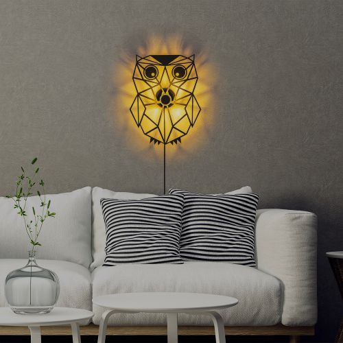 Owl Black Wall Lamp slika 3