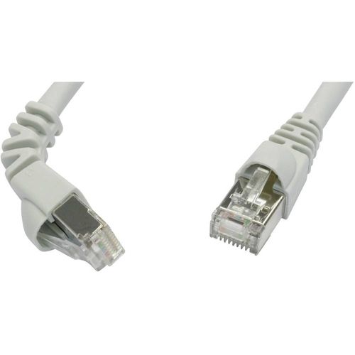 Telegärtner L00002A0173 RJ45 mrežni kabel, Patch kabel cat 6a S/FTP 3.00 m siva vatrostalan, sa zaštitom za nosić 1 St. slika 1