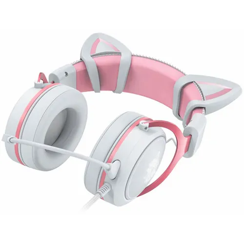 Onikuma X10 Cat Ears Stereo Noise Cancellation Gaming Headset (Pink) slika 5
