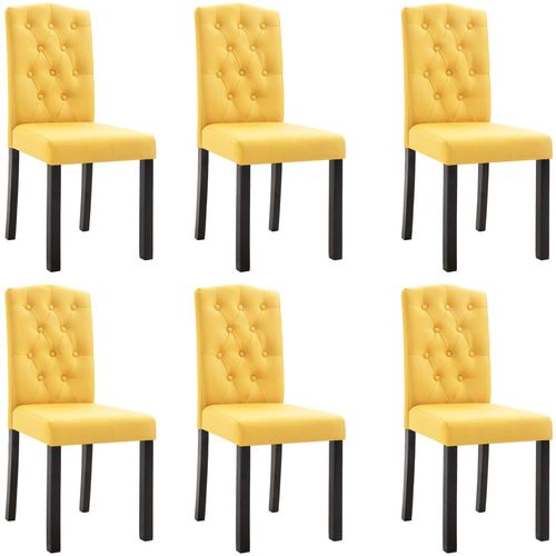 Blagovaonske stolice od tkanine 6 kom žute slika 23